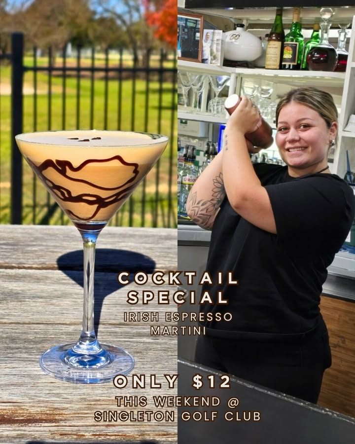 Featured image for “Weekend Special: $12 Irish Espresso Martinis at Singleton Golf Club”