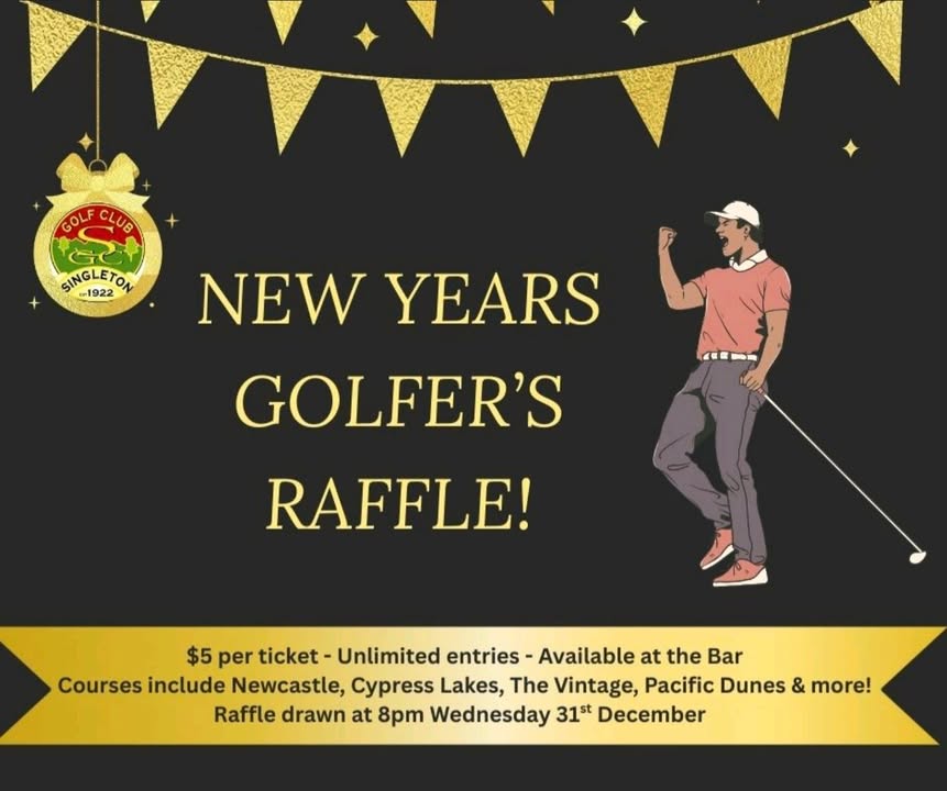 Featured image for “New Years Golfer’s Raffle: Win Golf Games & Backyard Bundle at Singleton Golf Club”
