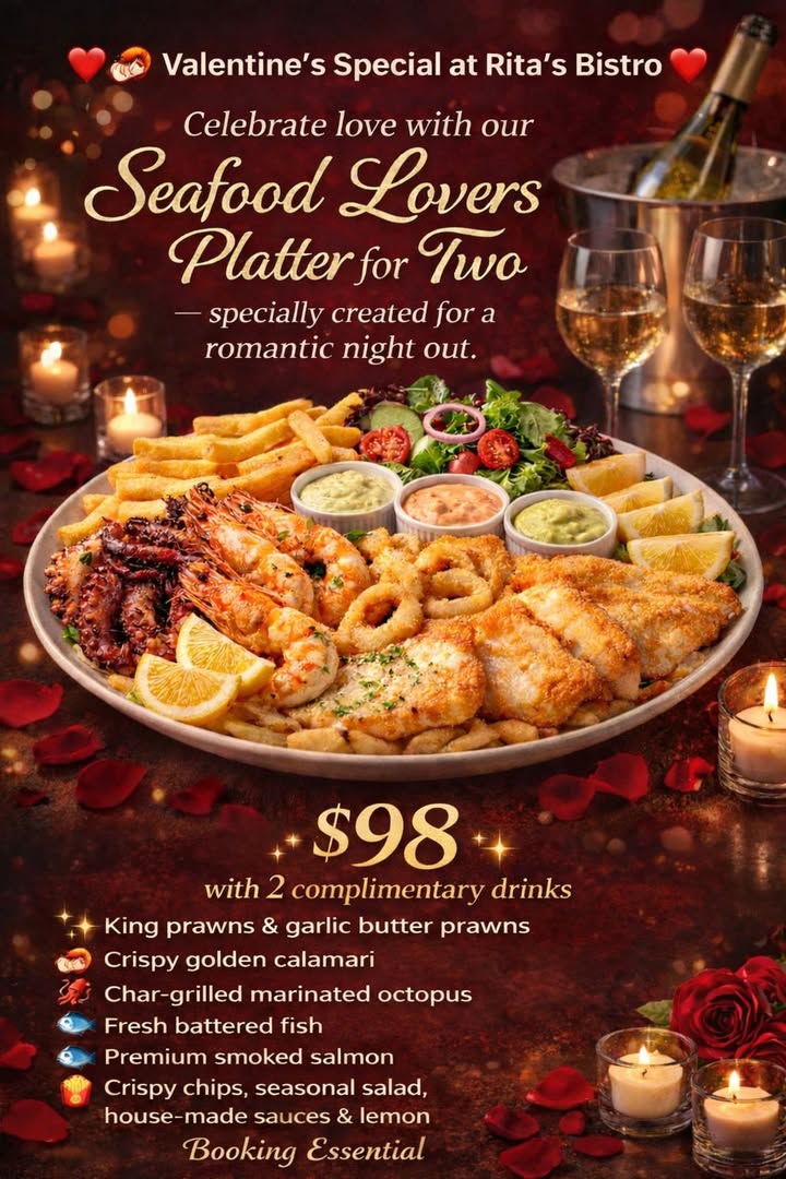 Featured image for “Valentine’s Day Seafood Platter at Singleton Golf Club”