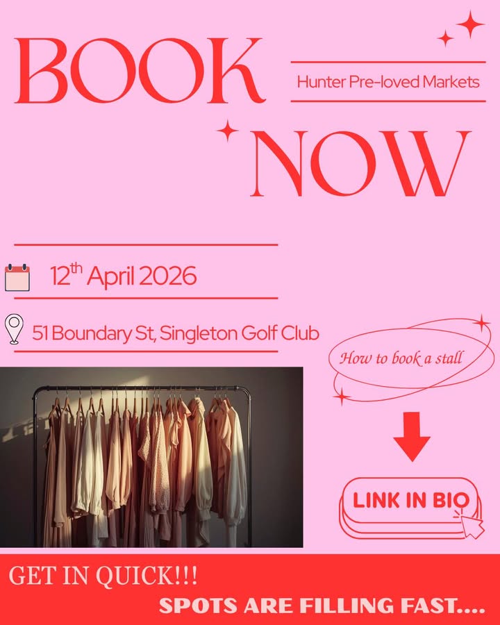 Featured image for “Hunter Preloved Markets This Sunday at Singleton Golf Club”